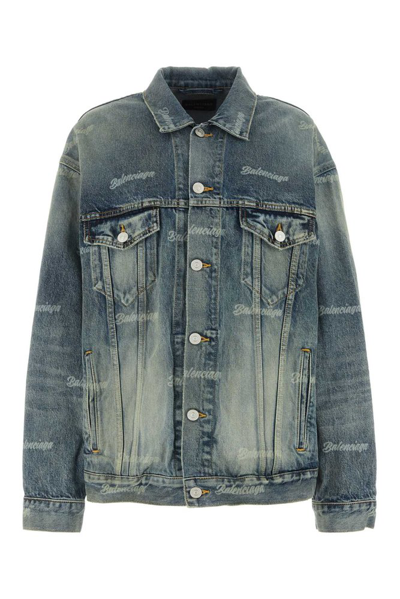 Balenciaga Denim Jacket In Light Indigo