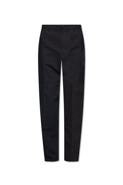 Moncler Black Cargo Trousers In 999 Black