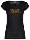 Tom Ford Silk Jersey Logo T-shirt In Black