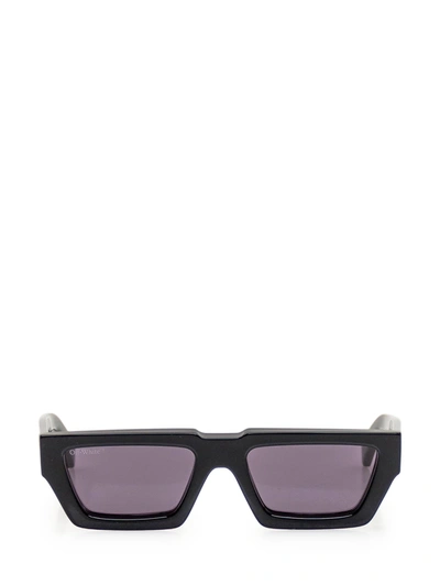 Off-white Manchester Squared Acetate Sunglasses In Black Dark