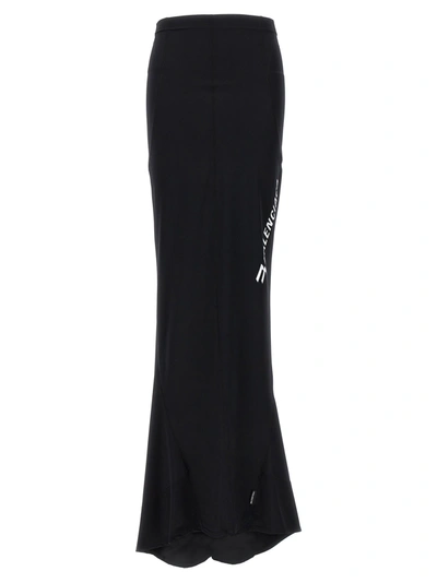Balenciaga Activewear Mermaid Sporty B Skirt In Black