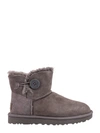 Ugg Mini Baley Button Ankle Boots In Grey