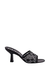 Gucci Crystal-embellished Satin Sandals In Black
