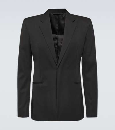 Givenchy Single-breasted Virgin Wool Blazer In Black