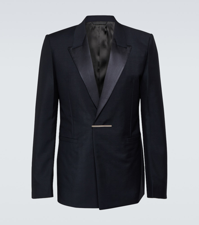 Givenchy Slim-fit Wool And Mohair Blazer In Blue