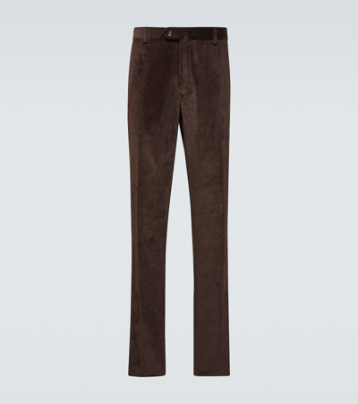 Loro Piana Pantaflat Slim Cotton Pant In Ancient Sequoia