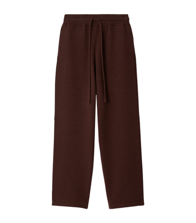 Burberry Rose-detail Sweatpants In Brown