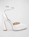 Badgley Mischka Eliana Embellished Satin Cocktail Pumps In Multi