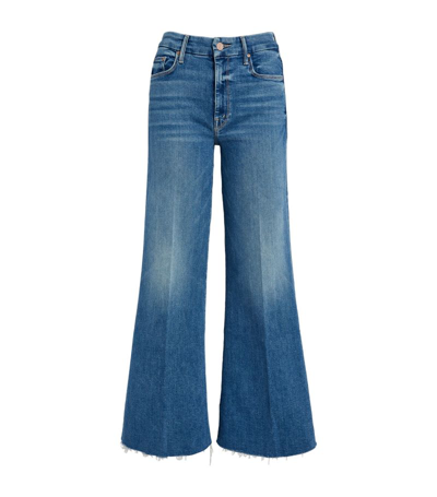 Mother Roller High-rise Wide Jeans In Blue