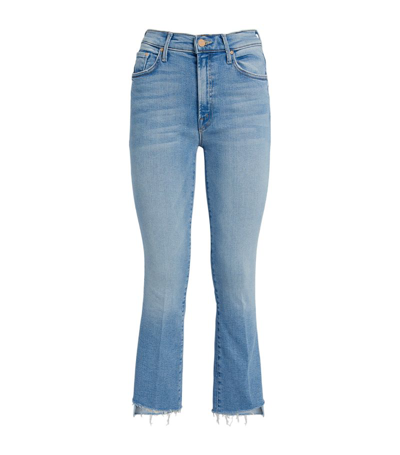 Mother The Insider High Rise Cropped Step Hem Bootcut Jeans In Juicin