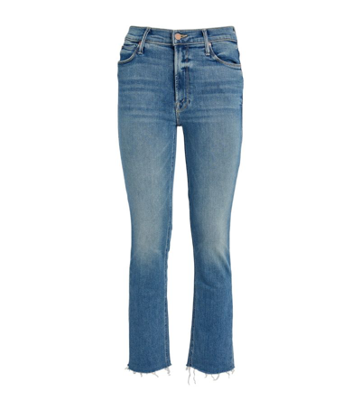 Mother Dazzler Mid-rise Straight Jeans In Blue