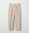 BRUNELLO CUCINELLI STRETCH-COTTON BELTED TROUSERS