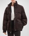 THEORY OVERSIZED QUILTED PUFFER DOWN JACKET