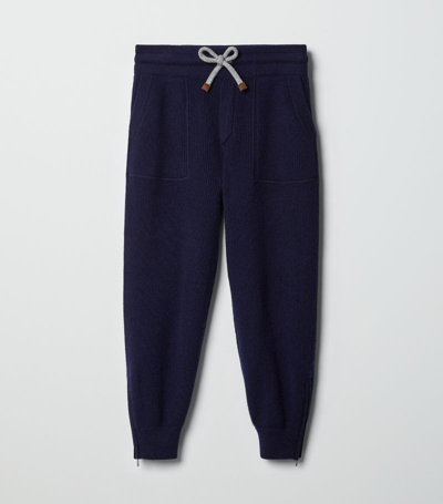 Brunello Cucinelli Kids' Cashmere Sweatpants (12-12+ Years) In Blue