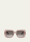 Celine Bold 3 Dots Square Sunglasses In Pink Gradient Bro