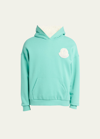 Moncler Genius Moncler X Pharrell Williams Green Patch Reversible Hoodie In Dark Green