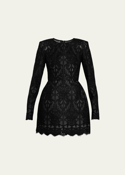 Bronx And Banco Casey Lace Mini Dress In Black