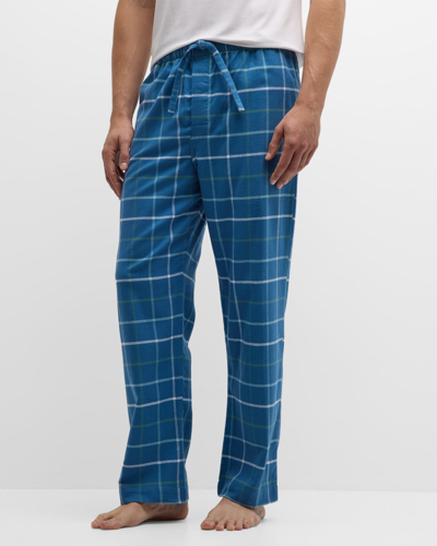 Derek Rose Men's Kelburn 33 Cotton Lounge Trousers In Blue