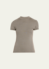 Balmain Monogram-jacquard Knitted Top In Ivory Blk