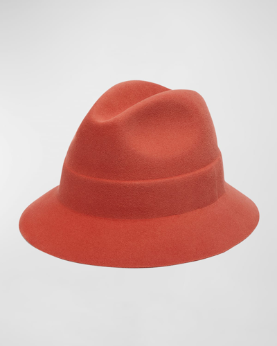 Barbisio Zelda Felt Fedora In Pi1 Pink