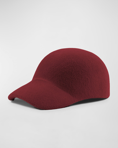 Barbisio Emma Felt Baseball Cap In Re0 Red