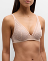 SIMONE PERELE COMETE LACE-TRIM TULLE BRALETTE