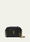 SAINT LAURENT CASSANDRE MINI YSL CAMERA BAG IN QUILTED SMOOTH LEATHER