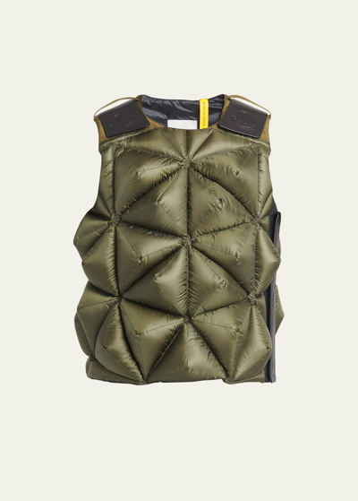 Moncler Genius X Pharrell Williams Holly Down Vest In Dark Green