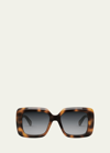 Celine Bold 3 Dots Square Sunglasses In Blonde Havana