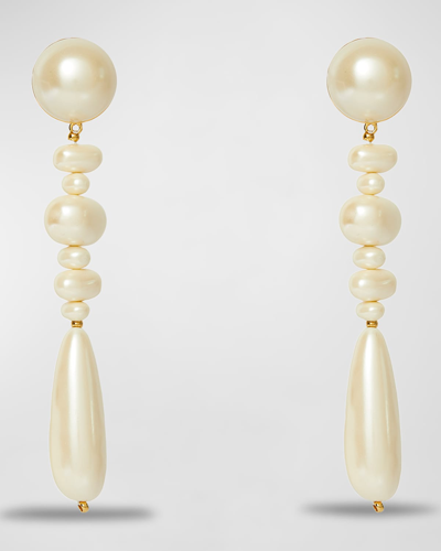Lele Sadoughi Copacabana Linear Earrings In Ivory