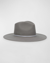 Borsalino Lana Wool Fedora Hat In Grey_grey_rhinestone_hat_band
