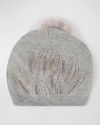 Pia Rossini Laurie Sequin-embellished Pom Beanie In Gry001 Grey