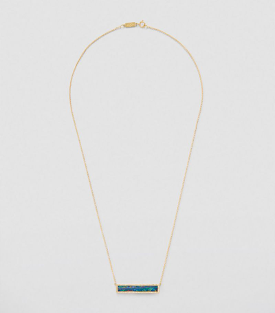 Jennifer Meyer Yellow Gold, Diamond And Opal Bar Necklace