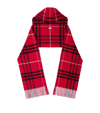 BURBERRY WOOL-CASHMERE HOODED SCARF