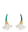 L'atelier Nawbar Big Psychedeliah 18k Yellow Gold Multi-stone Earrings In Green