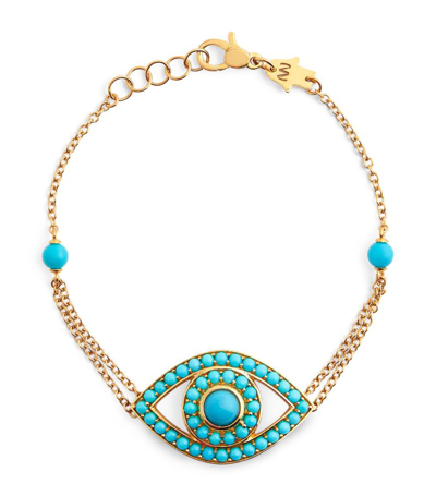 Netali Nissim Yellow Gold And Turquoise Protected Bracelet