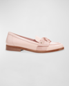 KATE SPADE LEANDRA PATENT BOW SLIP-ON LOAFERS