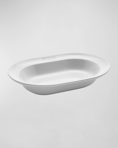 Staub Dinnerware 10-inch Oval Serving Dish In White