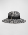 BORSALINO SOPHIE LEOPARD-PRINT FELT FEDORA HAT