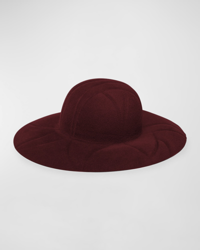 Barbisio Dalila Felt Fedora Hat In Re0 Red