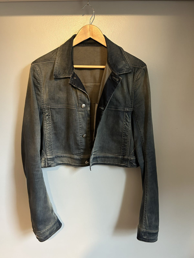 Pre-owned Rick Owens Used Ss18 Little Joe Jacket In Blue | ModeSens