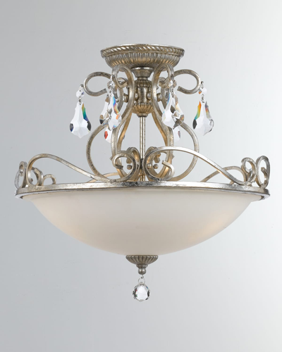 Crystorama 3-light Ashton Flush Mount Hand Cut Crystal