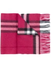 BURBERRY checked fringe scarf,389509312175793