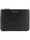 Comme Des Garçons Smooth Leather Clutch In Black