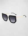ISABEL MARANT GRADIENT MIXED-MEDIA BUTTERFLY SUNGLASSES