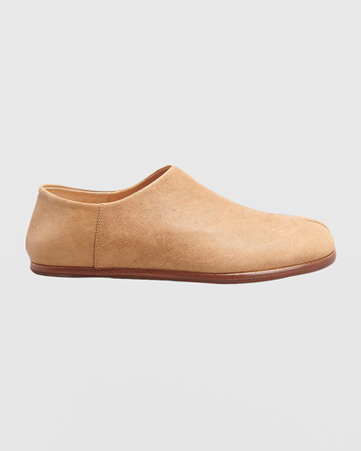 Maison Margiela Tabi Split-toe Leather Loafers In Camel