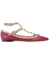 VALENTINO GARAVANI VALENTINO VALENTINO GARAVANI ROCKSTUD BALLERINAS - PINK,NW1S0376VOD12165602