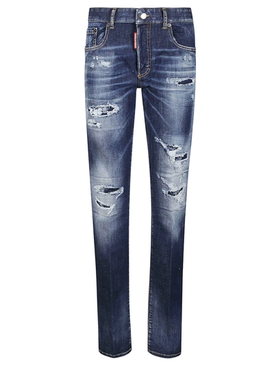 Dsquared2 24/7 Jeans In Navy Blue