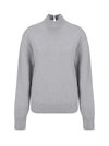 Fendi Mirror Turtleneck Sweater In Grey Melange