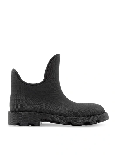 Burberry Marsh Round-toe Ankle Boots In Black